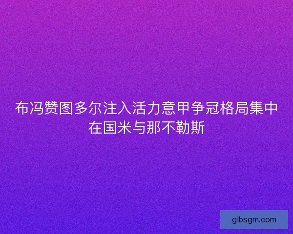 布冯赞图多尔注入活力意甲争冠格局集中在国米与那不勒斯